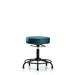 Inbox Zero Vinyl Stool Without Back - Medium Bench Height w/ Round Tube Base & Stationary Glides In Marine Blue Supernova Vinyl in Gray | Wayfair