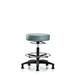 Inbox Zero Vinyl Stool Without Back Chrome - High Bench Height w/ Chrome Foot Ring & Stationary Glides In Storm Supernova Vinyl Fabric | Wayfair