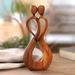Red Barrel Studio® Handmade Caring Partners Wood Statuette Wood in Brown/Gray | 11.75 H x 6 W x 1.6 D in | Wayfair 975C9418C0FA47C090C299539DB6E0CB