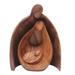 Loon Peak® Evleen Handmade Family Hug Wood Sculpture Wood in Brown/Gray | 9 H x 6.75 W x 4.3 D in | Wayfair D29A07E191BE4BFE8131E9CA452E5623