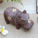 Bungalow Rose Handmade Chubby Hippopotamus Wood Figurine Wood in Brown/Gray | 2.8 H x 4.7 W x 2 D in | Wayfair 272A8B4A7240450698868154F07D343A