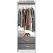 Sorbus Clothing Rack w/ Drawers - Clothes Stand Dresser - Wood Top, Steel Frame | 70 H x 17 W x 15.25 D in | Wayfair DRW-CR-WH