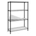 Rebrilliant Kymberly 54" H x 36" W x 14" D Shelving Unit Wire/Metal/Steel in Black/Gray | 54 H x 36 W x 14 D in | Wayfair