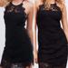 Free People Dresses | Free People Shes Got It Black Lace High Neck, Racer Back Bobycon Dress. Sz Small | Color: Black | Size: S