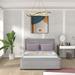 Ebern Designs Iyiana Upholstery Platform Bed w/ Storage Headboard & Footboard Upholstered/Velvet | 39 H x 58.3 W x 92.5 D in | Wayfair