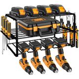 WFX Utility™ Paliwal Power Tool Organizer, Heavy Duty Floating Tool Shelf & Organizer Metal in Black | 8.66 H x 16.54 W x 7.87 D in | Wayfair