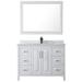 Wyndham Collection Daria 48" Single Bathroom Vanity Set w/ Mirror Wood/Marble in White | 35.75 H x 48 W x 22 D in | Wayfair WCV252548SWBCMUNSM46