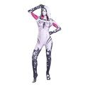 JHOLAR Adult Child Superhero Costume Spider Gwen Bodysuit 3D Style Jumpsuit Halloween Cosplay Suit Pretend Play Fancy Dress Tight for Boys Girls,A-Adult 170~180cm