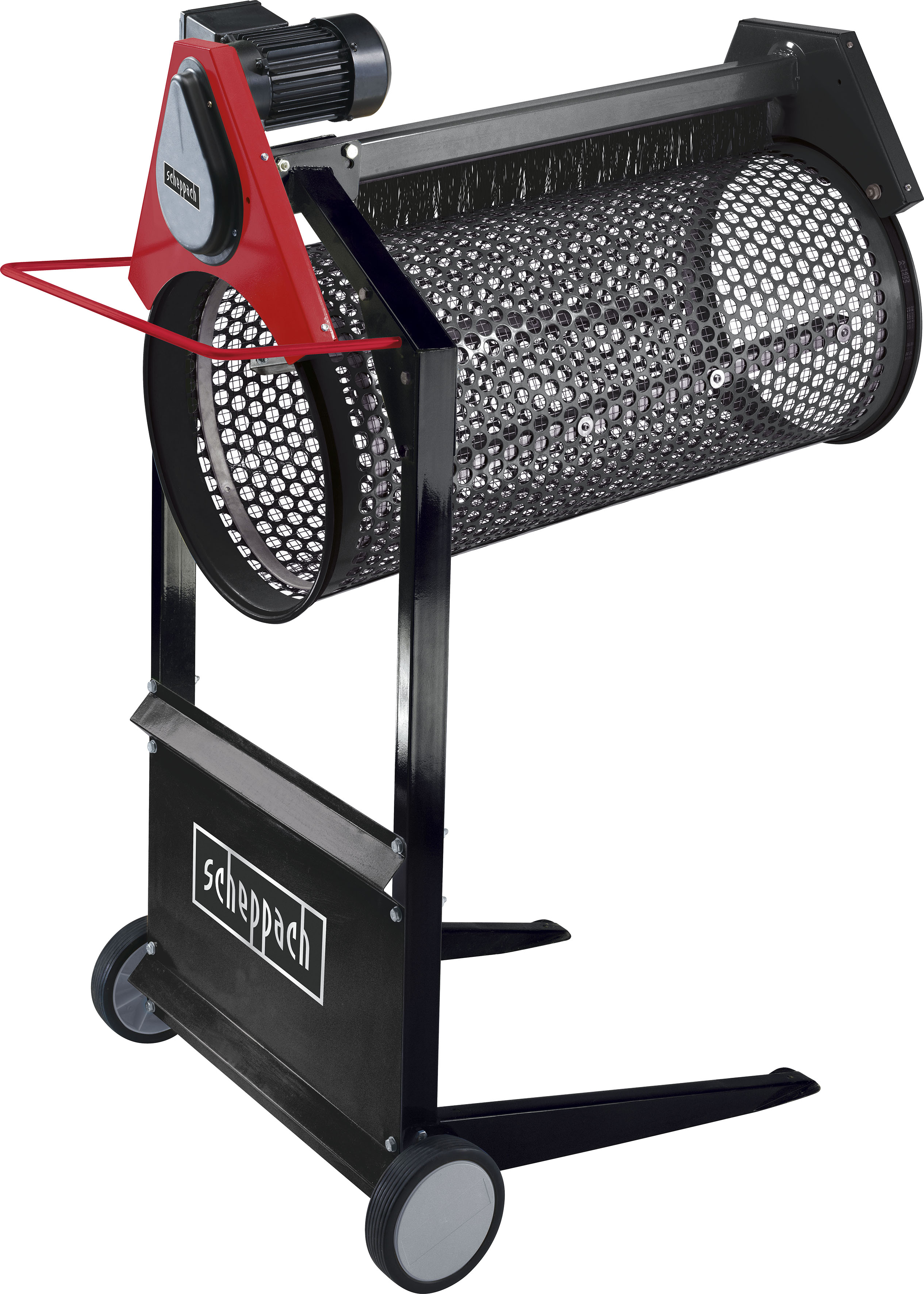 Rollsieb SCHEPPACH "RS400", schwarz, B:72cm H:150cm L:108cm Ø:400cm, Stahl, Küchensiebe, 230V/360 W, Siebtrommel ø 400 mm, neigbare Trommel, inkl. Siebeinsatz