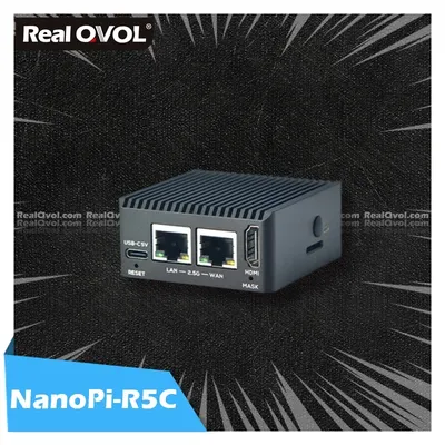 RealQvol-NanoPi R5C Rockchip RK3568B2 A55 Port Ethernet 2.5G Prise en charge M.2 WiFi Tech