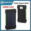 Banque d'alimentation solaire étanche boussole portable chargeur solaire touristes batterie USB