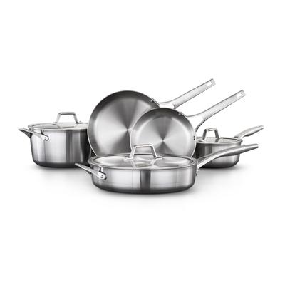 Calphalon Premier Stainless Steel Cookware Set, 8-Piece Set - 7.5H x 29L x 16.5W Inches
