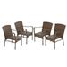 W Unlimited Leisure Collection Outdoor Garden Patio Furniture 4PC chair set