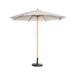 9 ft. Cenote Wood Pole Octagon Market Patio Umbrella with Breez-Tex Canopy Champagne