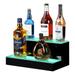 Ageszoe 2 Tier 16 Inch Acrylic Illuminated 20 Color LED Lighted Home Bar Stage Display Liquor Bottle Shelf