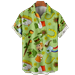 Men s Short Sleeve Button Down Vintage Bowling Shirts St. Patrick s Day Hawaiian Aloha Beach Shirts Green Clover Graphic Tees Size 100-170/XXS-8XL for Couples Men Women and Kids