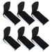 6Pcs Skiing Board Bindings Snowboard Fixing Straps Outdoor Skis Accessories (Black)