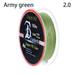 Innovative Wear Resistant Smooth Fish Supplies Multifilament Thread Fishing Line PE Braid Angling Accessories ARMY GREEN 2.0