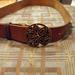 American Eagle Outfitters Accessories | American Eagle Outfitter Genuine Leather Brown Belt With Flower Buckle | Color: Brown | Size: Medium