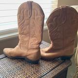 Nine West Shoes | Leather Cowboy/Western Boots | Color: Tan | Size: 6