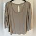 American Eagle Outfitters Tops | American Eagle Women’s 3/4 Sleeve Top | Color: Tan | Size: M