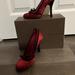 Louis Vuitton Shoes | Louis Vuitton Red Balmoral Pumps Sz 35.5 | Color: Black/Red | Size: 5.5