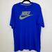 Nike Shirts | Nike Regular Fit Tee Shirt Men's Size Xxl | Color: Blue/Yellow | Size: Xxl