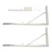 2pcs Stainless Steel Collapsible Brackets Folding Shelf Brackets Support Racks