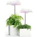 Cute Bee Shape LED Grow Lights 2pcs for Indoor Plants Full Spectrum LED Halo Plant Light for Small Plants Height Adjustable Sunlight Growing Lamp 4/8/12/18H Timer & 5 Dimmable Levels