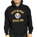 Team Fan Apparel NFL Gameday Adult Hooded Sweatshirt, Pro Football Fleece Hoodie Pullover Sweatshirt (Pittsburgh Steelers - Black, Adult X-Large)