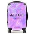 LIVE x MAINTAIN Personalised Suitcase Add Your Initials Name Marble Lightweight TSA Lock 4 Spinner Wheels Hard Case Luggage (Cosmic Purple, Medium (68cm - 80 L))