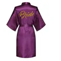 Robe d'été violette en Satin et soie tenue de mariée demoiselle d'honneur vêtements jupe mot