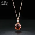 LAMOON-Collier avec pendentif naren pierre naturelle grenat pour femme bijou en argent regardé