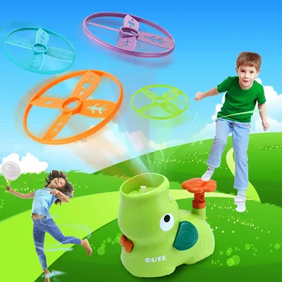 disque volant enfant Lanceur de disques volants pour enfants Puzzle interactif jouet de sport de