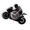 Horloge murale gravée au laser vintage de motard motard professionnel disque vinyle motard de