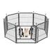 FXW Dog Playpen 8 Panels for Small, Medium & Large Dogs Metal in Gray | 23.8 H x 24.8 W x 0.6 D in | Wayfair DP24-8-01YINWY