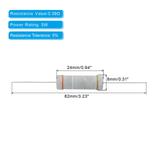 20Pcs 5W 0.39 Ohm Tolerance Carbon Film Resistor, Axial Lead Resistors Kit - As Picture (4 Colored Ring)