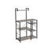 VASAGLE ALINRU Baker's Rack with Shelves, Kitchen Shelf with Wire Basket, 6 S-Hooks, Microwave Oven Stand