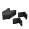 Household Table Desk Corner Rubber Cushion Cover Protector Pad Bumper 8 Pcs - Black