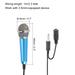 Mini Microphone Portable Vocal Microphone Blue with Mic Stand, Cover 2Pcs