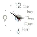 Acrylic Digital 3D Wall Clock DIY Frameless Mute Clock Mirror Surface Roman Numerals Sticker Clock for Home Office