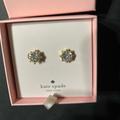 Kate Spade Jewelry | Kate Spade Clear Stone Earrings, Nwt | Color: Gold | Size: Os