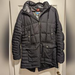 Columbia Jackets & Coats | Columbia Long Quilted Jacket With Faux Fur Hood | Color: Blue | Size: Xl