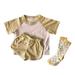 Boys Sweat Suits 7-8 Bow Tie Outfits 4t Baby Girls Boys Cotton Summer Patchwork Color Block Short Sleeve Tshirt Short Pants Set Outfits Baby Clothe Gift Set