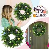 Easter Decorations Easter Wreath Simulation Garland Door Decoration Rabbit Eggs Garland Decoration Pendant Garland Wreath Easter Decorations for the Home