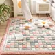 Tapis en coton pour salon patchwork à la main tapis de chambre épais tapis coordonnants grands