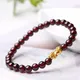 Bracelets en perles de grenat rouge pour femmes 6mm bouddha accessoires bijoux de haute qualité