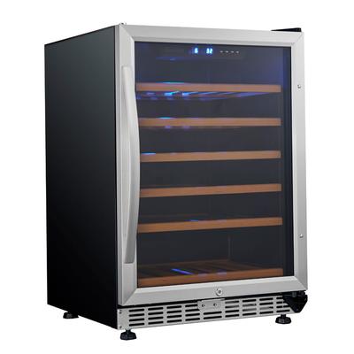 Eurodib USF54S Urban Style 23 2/5" OneSection Commercial Wine Cooler w/ (1) Zone - 57 Bottle Capacity, 110v, Black