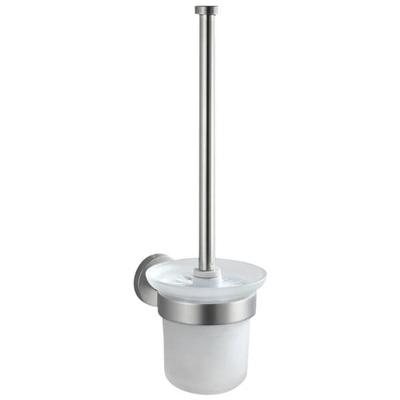 WC-Garnitur »Bosio« Edelstahl / Glas grau, Wenko, 10x35 cm