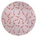 KAVKA DESIGNS Candy Cane Kisses Hard Floor Straight Chair Mat 0.08 H x 60.0 W x 60.0 D in Blue | 0.08" H x 60" W x 60" D | Wayfair